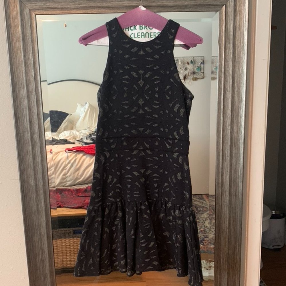 Nicole Miller Navy & Silver Bodycon Dress